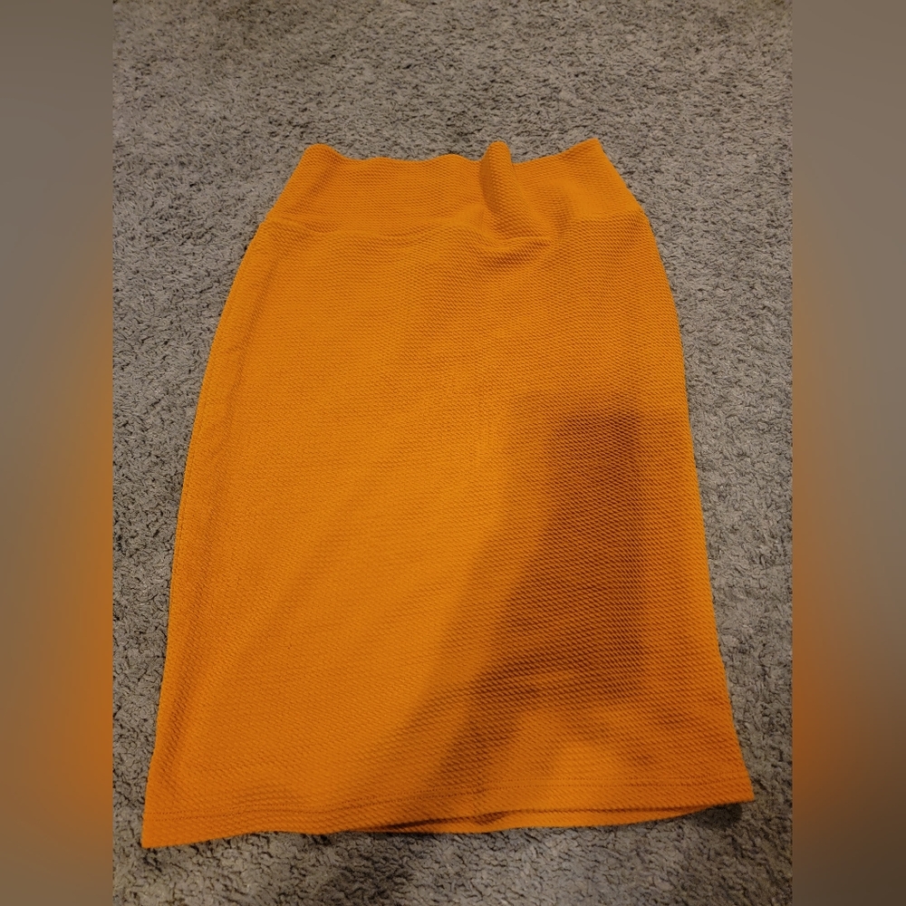 LuLaRoe burnt orange Cassie pencil skirt size Small
